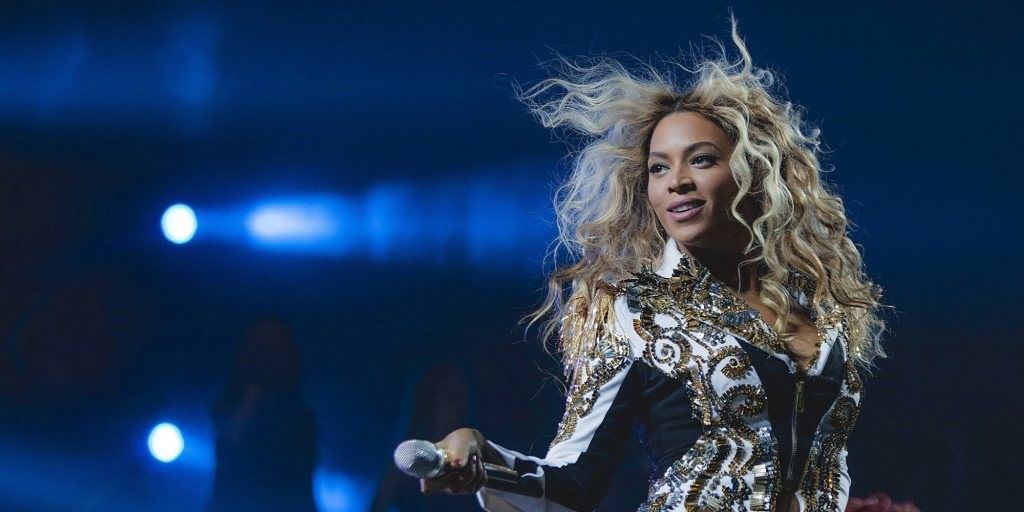 IMAGE DISTRIBUTED FOR PARKWOOD ENTERTAINMENT - Beyonce performs onstage at her "Mrs. Carter Show World Tour 2013," on Wednesday, December 19, 2013 at the Barclays Center in Brooklyn, New York. (Photo by Rob Hoffman/Invision for Parkwood Entertainment/AP Images)