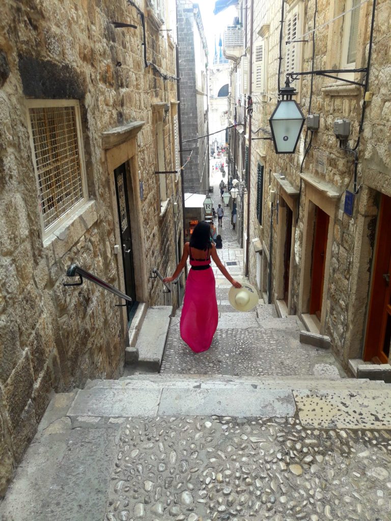 străduțe înguste din Dubrovnik, Croatia